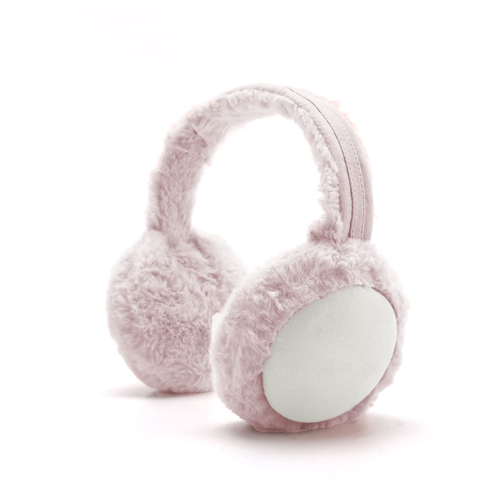 Derclive Women's Pink Earmuff Winter Folding Warm Earwarmer Furry Earmuffs Ear Covers Warmer For Girls (Pink)