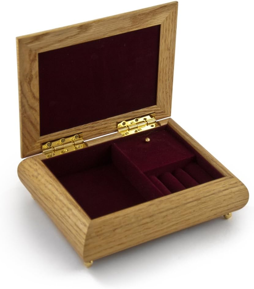 MusicBoxAttic 4" X 6" Oak Photo Frame Musical Jewelry Box with New Pop - Out Lens System - Many Songs to Choose - Ave Maria, Schubert image 2