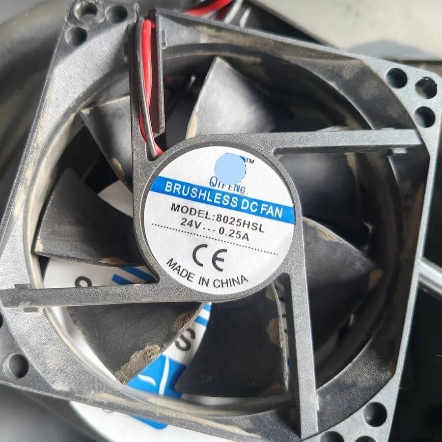 for High-Performance DC Axial Fan 8025HSL/HBL - 80x80x25mm (8CM) 12V/24V 0.25A Low Noise & High Airflow for Electrical Cabinets(12V Ball)