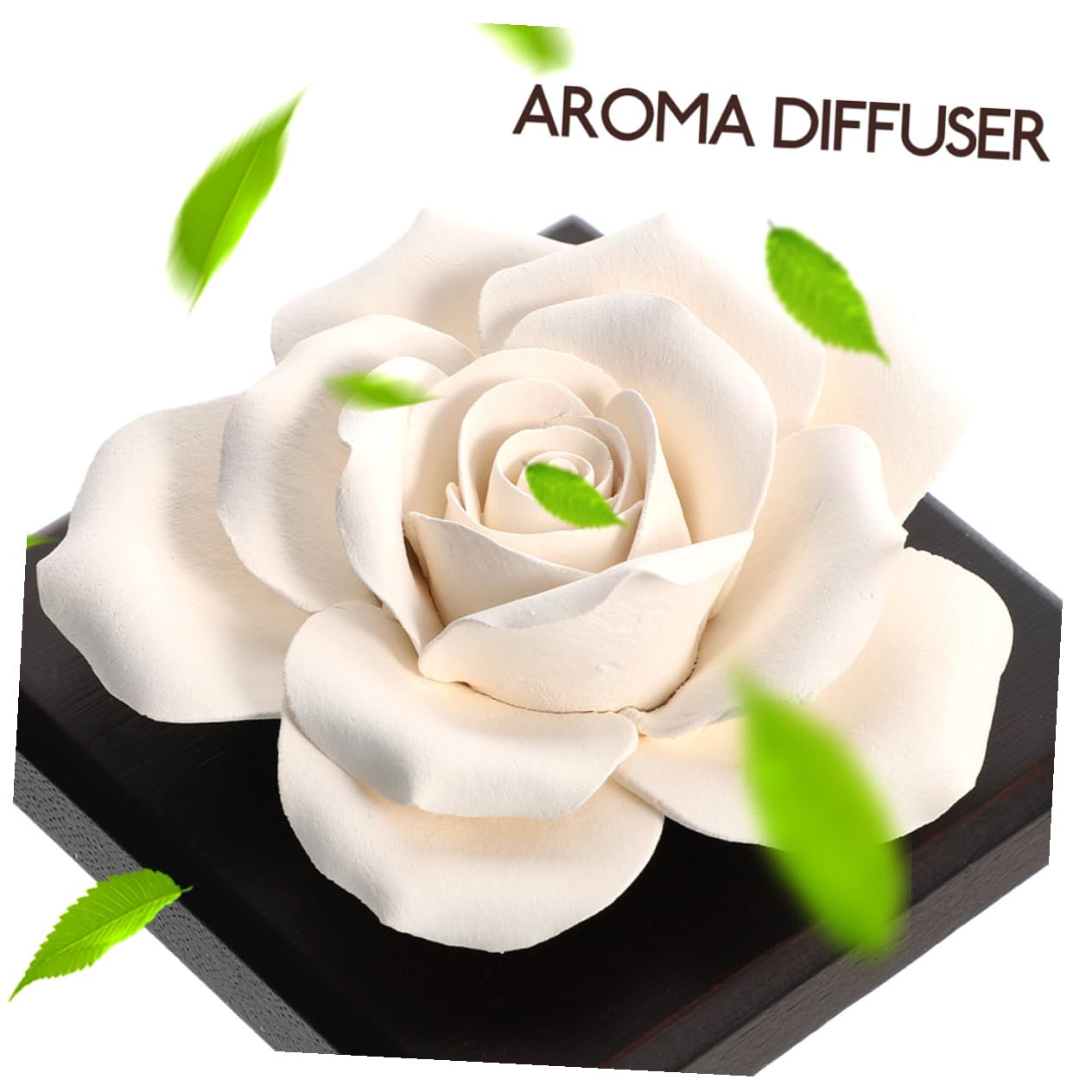 Diffuseur de Parfum Voiture en Céramique, Rose, Lot de 2, Surface Lisse, pour Voiture et Bureau, Décoration D'intérieur