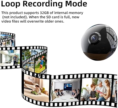 Miniatura 4 de WYTIWYG - Cámara de seguridad WiFi transparente 4K, cámara de monitoreo de visión nocturna para interiores y exteriores, detección de movimiento,