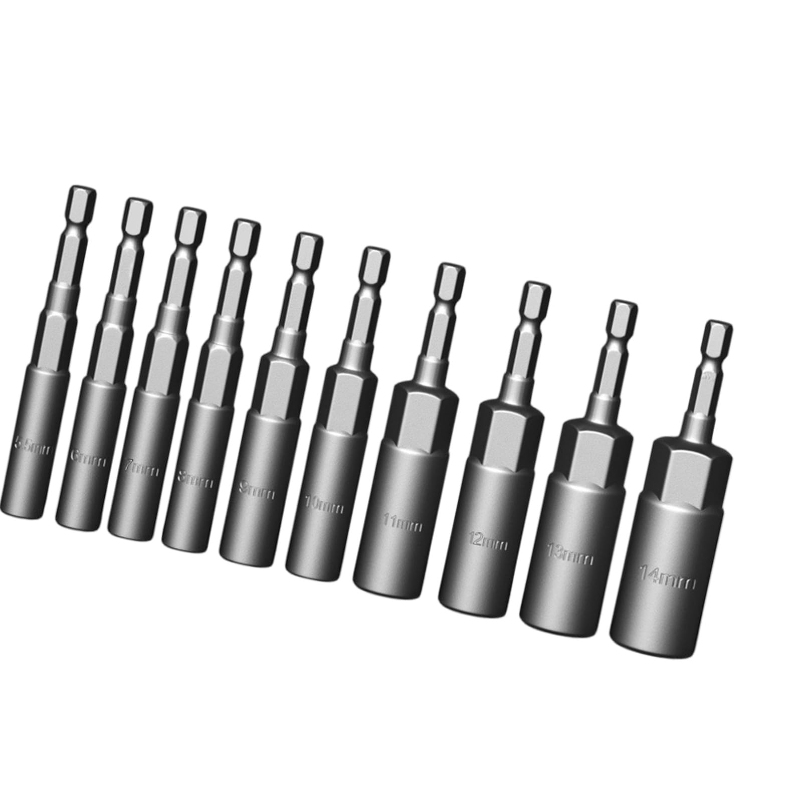 Rgybao 10 Piece Set 1 / 4Inch Wrench Hexagonal Bit Socket Set Long Impacting Drill Adapter Drill Extension Adapter For Electric Hexagonal Extension