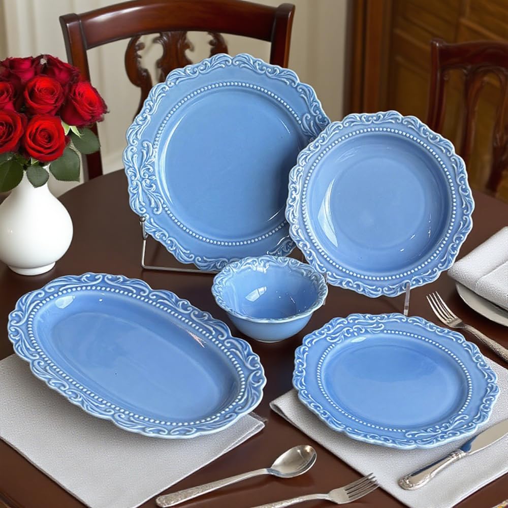 Geprägte Dessertteller, Keramik, Western-Stil, Kuchen, Nudeln, Salat, Abendessen, Haushaltssnack, Frühstücksschalen, Vogelnest, Obst, Sahne, Salate, Suppen, Snacks (26,9 cm flacher Teller, weiß)