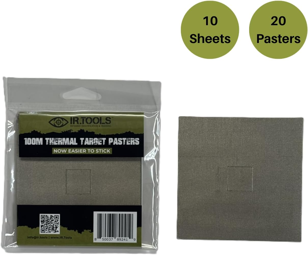 IR.Tools Thermal Paster Targets for Thermal Scope Zeroing, 100m Range, 10 Pack