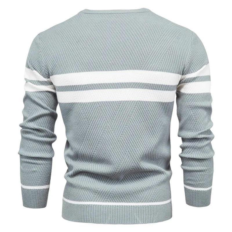 Autumn Pullover Men's Sweater O-Neck Patchwork Long Sleeve Warm Slim Winter Sweaters Men Casual Sweater Men Clothing2