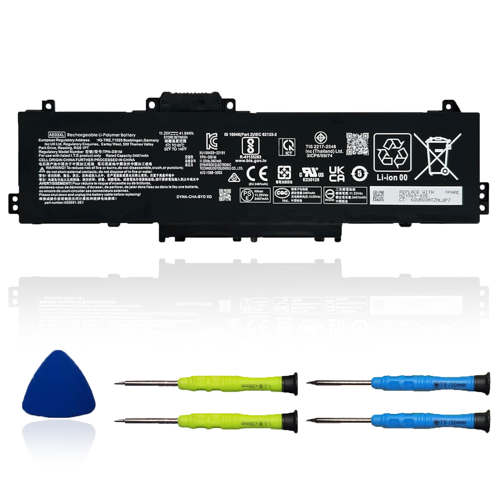 AE03XL Laptop Battery 41.04Wh Compatible with HP 240 G10 / 245 G10 / 246 G10 / 250 G10 / 255 G10 / 256 G10 / 14-EE 14-EP 14-EM 15-FC 15-FD Series N21969-005 N2095-AC1 HSTNN-0B3E TPN-DB1N 11.25V