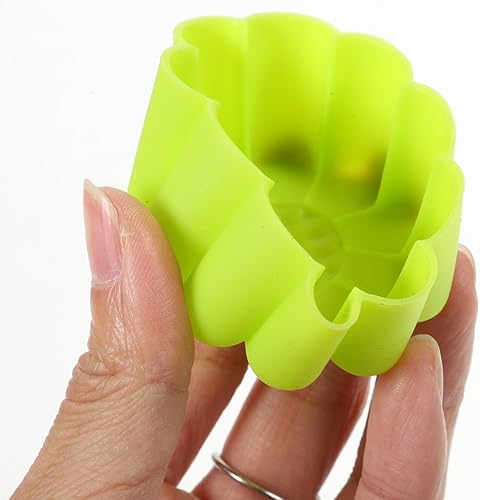Miniatura 5 de BESTonZON Copas de silicona para magdalenas de girasol, 12 unidades, reutilizables, antiadherentes, resistentes al calor, para horno, microondas,