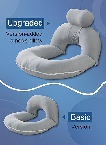 Miniatura 2 de INSEN Almohada de lectura, almohada de respaldo para sentarse en la cama para leer, cuidar y relajarse, almohada de lectura para adultos, madres y