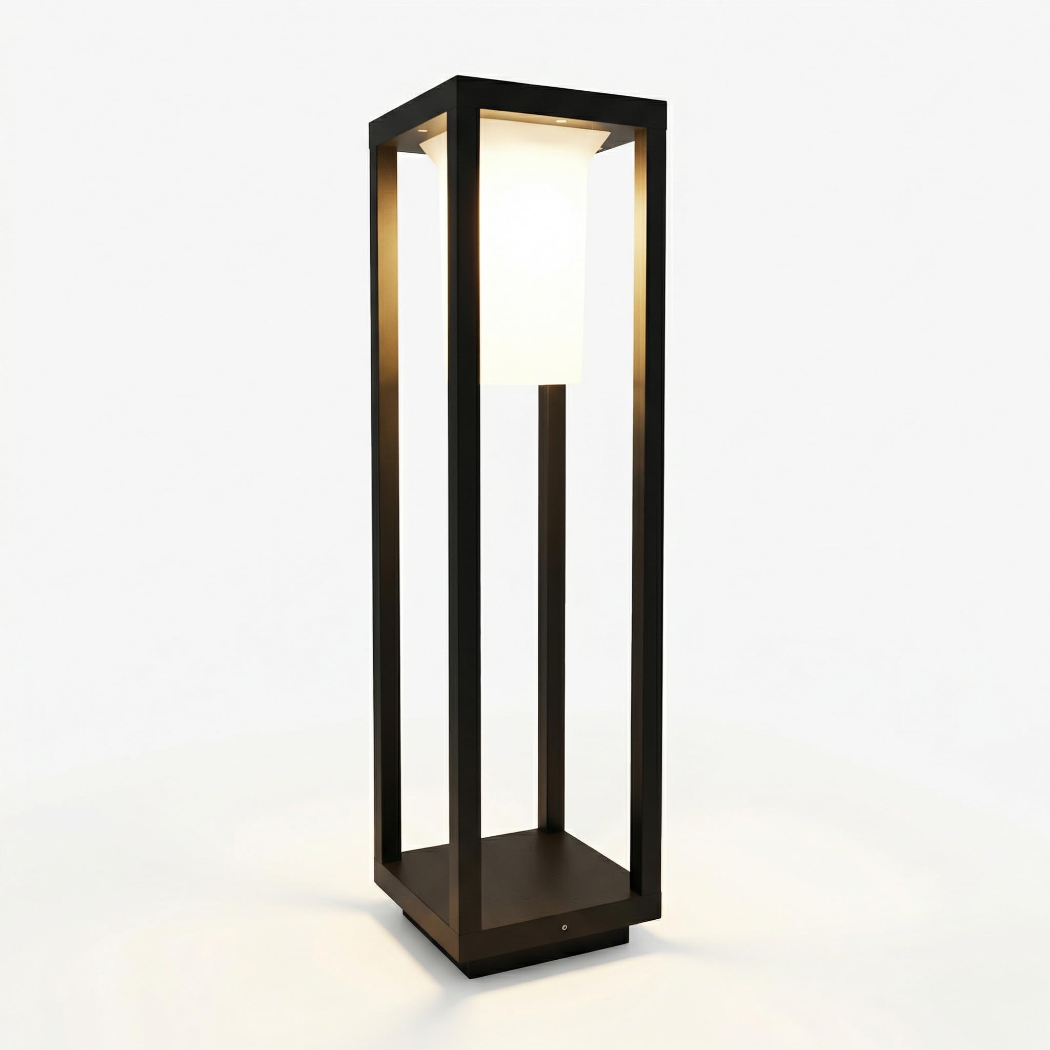 Lampada da Giardino da Esterno E27 IP65 | Paletto Luminoso Moderno in Alluminio e PC | Luce per Vialetti, Ingressi e Giardini | Design Minimal | Bianco o Nero (BIanco)