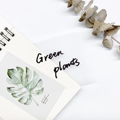 Miniatura 4 de Paquete de 6 notas adhesivas transparentes, transparentes, 3 x 3 pulgadas, translúcidas, impermeables, transparentes, 300 hojas