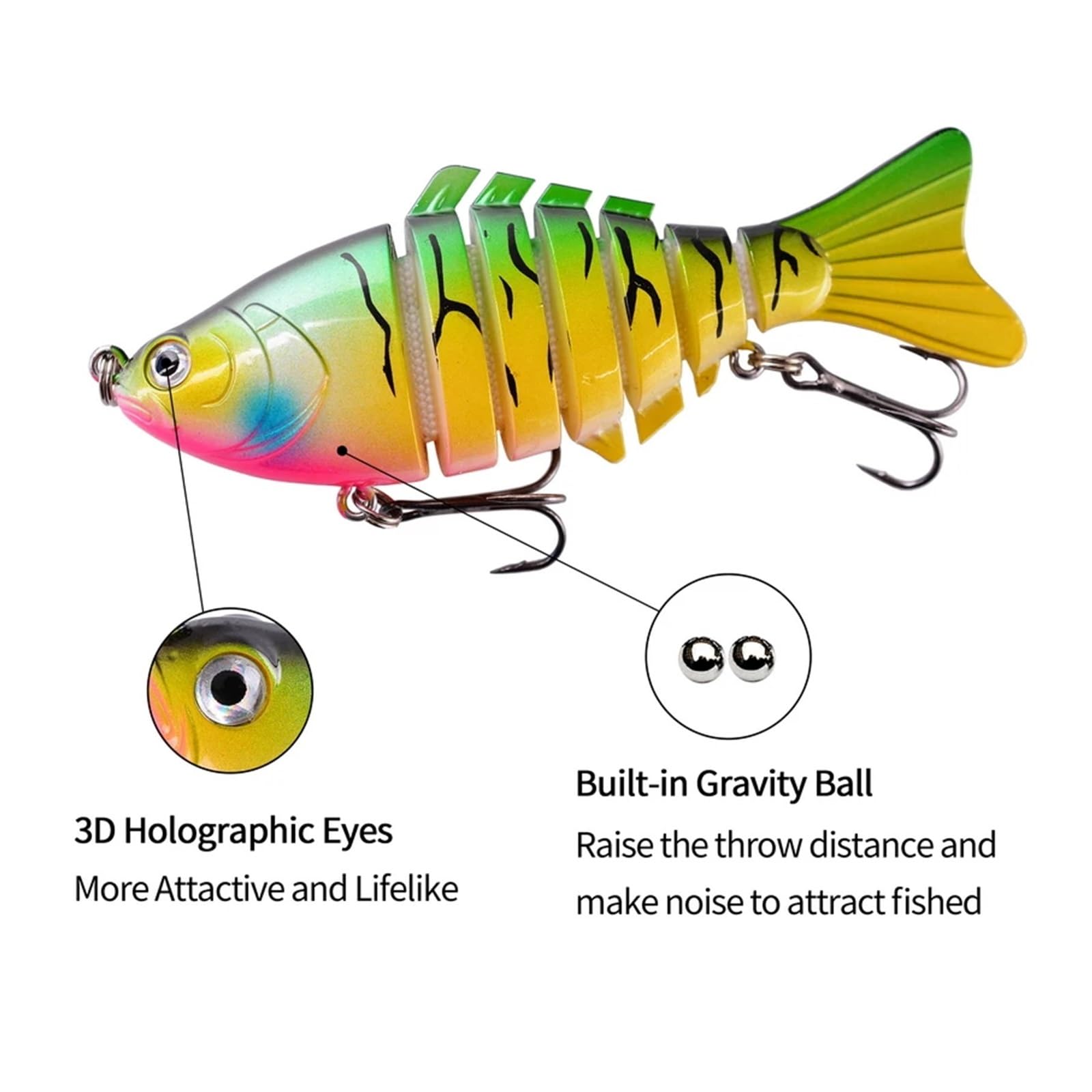 Zestaw 5 tonących woblerów Crankbait, zestaw wędkarski, sztuczna przynęta, twarda przynęta Swimbait, woblery na szczupaki, do połowu basów