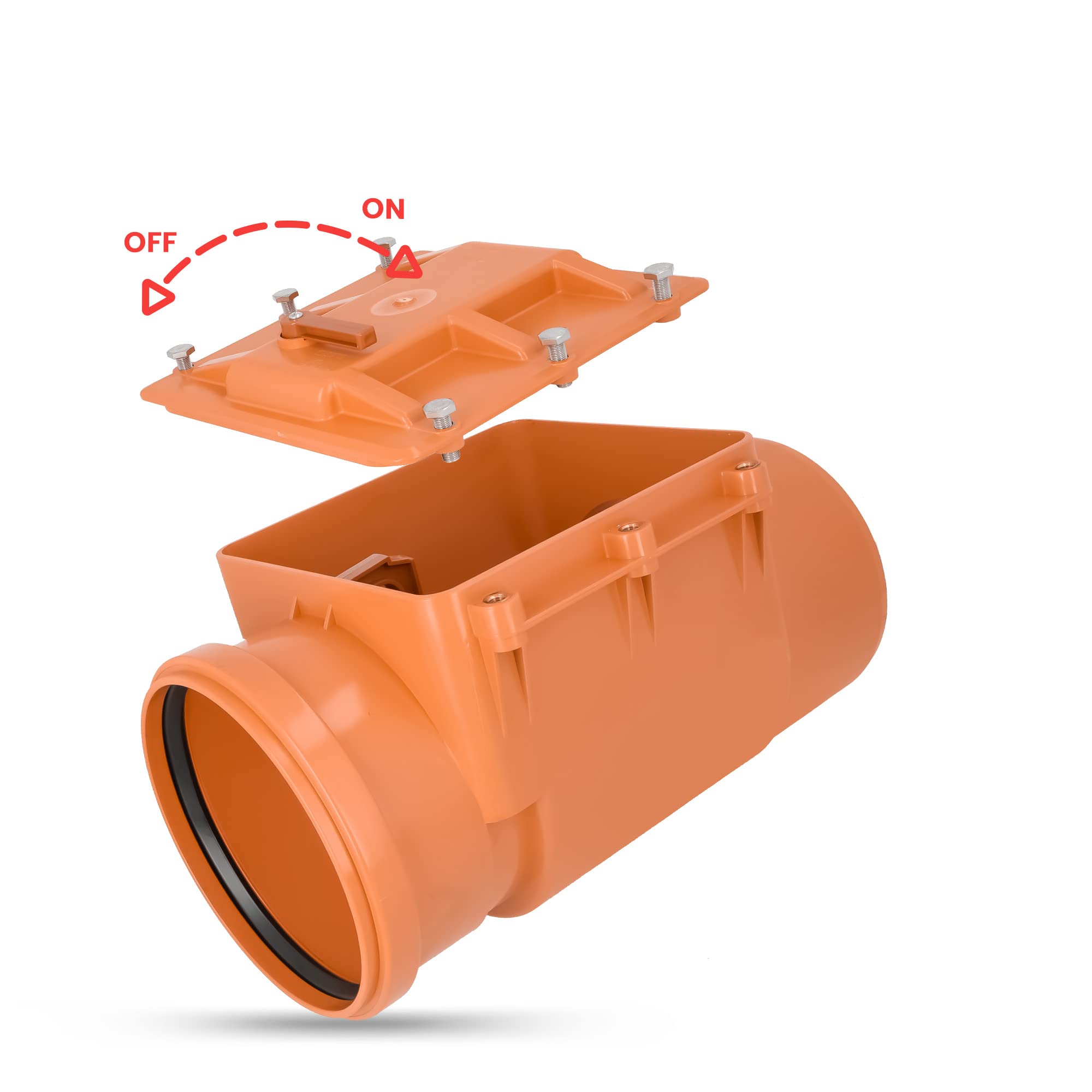 Clapet Anti Retour PVC dn 250 Clapet Anti Refoulement Avec Verrouillable Soupape Pour Canalisations d'égout