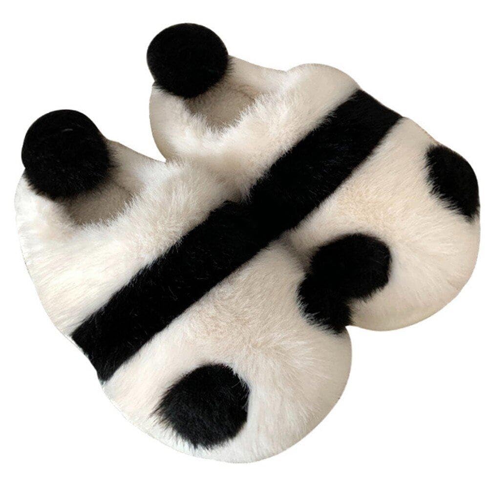 Pantoufles pelucheuses de dessin animé pour femme | Chaussons d'hiver doux et antidérapants