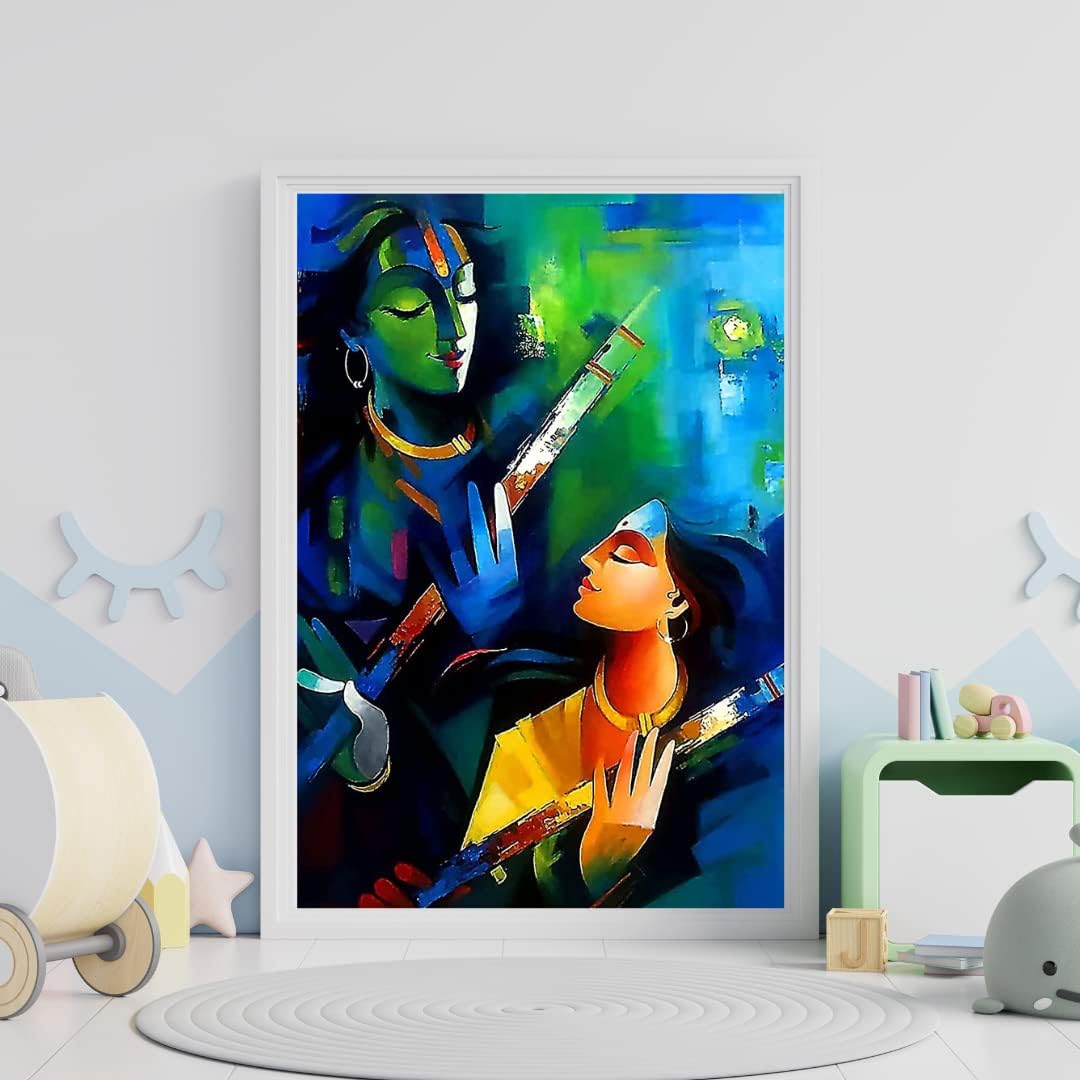TULIP N TURTLE Da Vinci Premier Series Abstract Radha Krishna Tube Packing 36 Colours DIY Acrylic Painting by Numbers Kit on Canvas 1