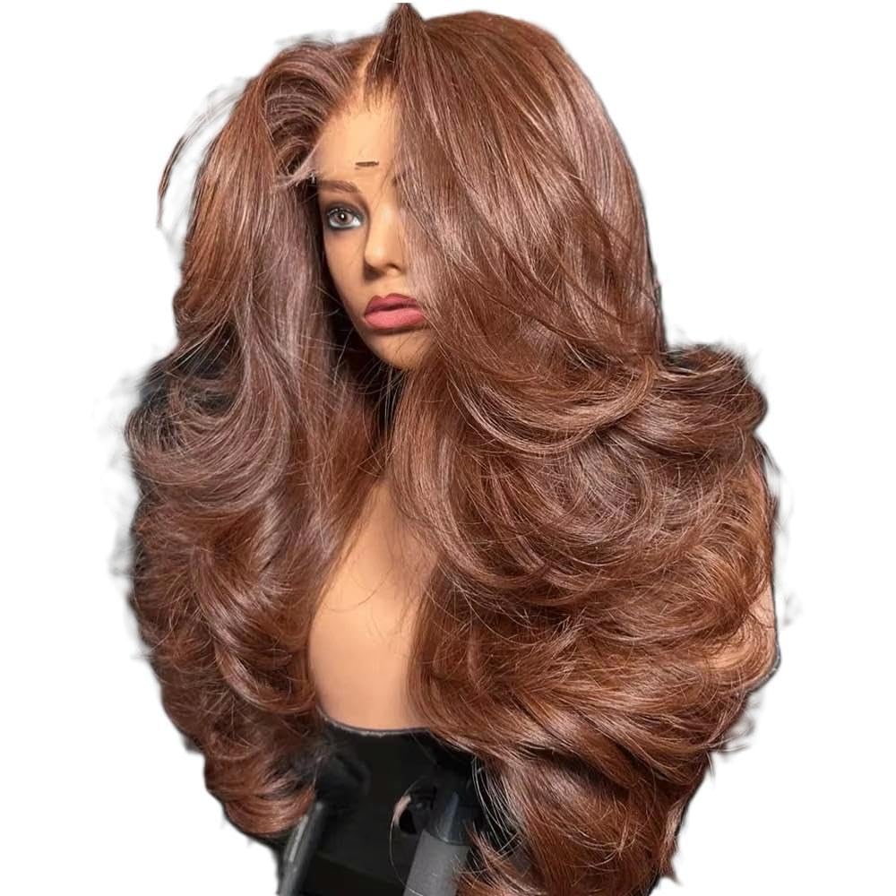 Haarpflege 30 40 Zoll Schokoladenbraune Körperwellen Menschenhaarperücken 13X4 HD Spitze Frontal Perücke Für Frauen Gefärbt Nass(18inches) | 45,7 cm