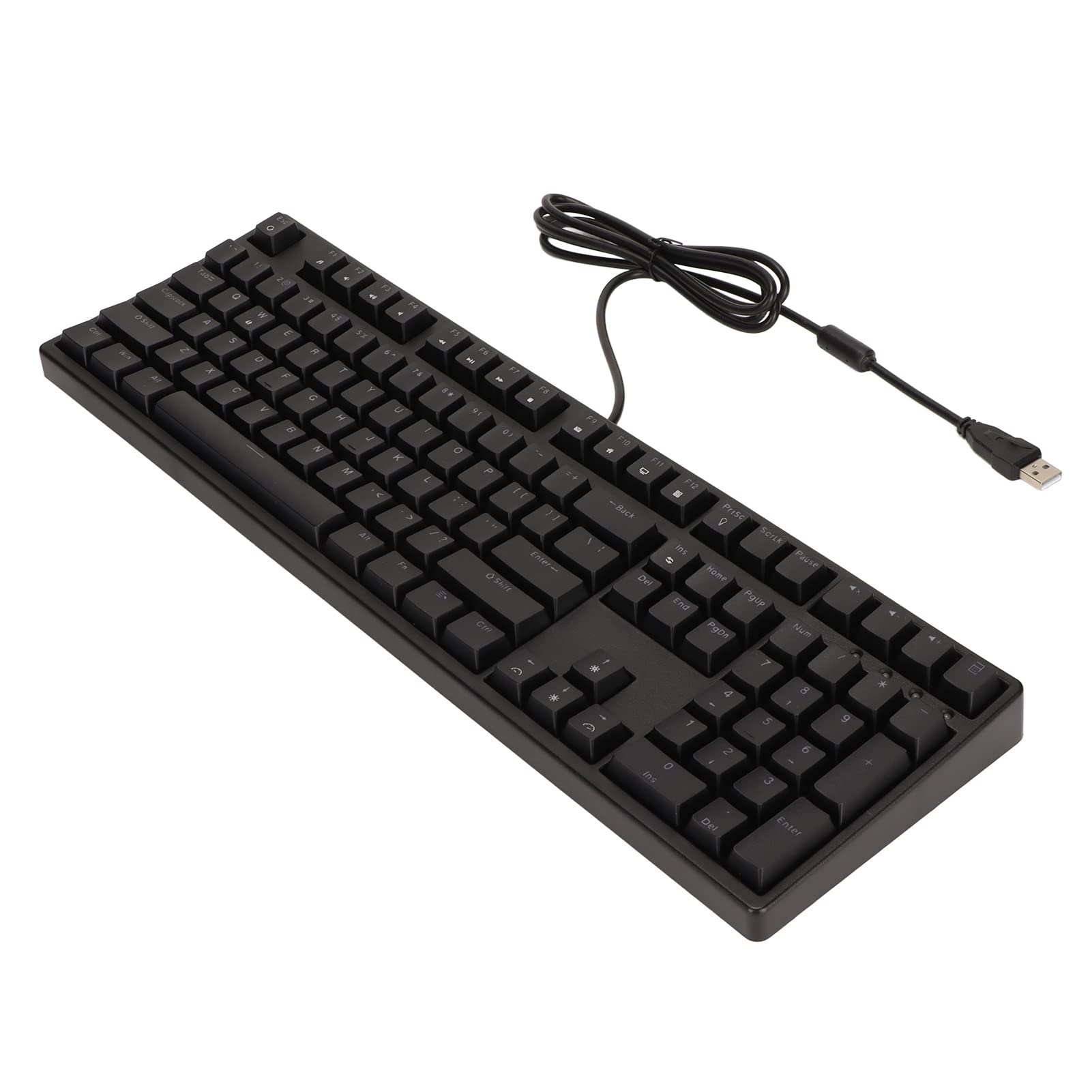 Zunate Mechanical Gaming Keyboard, Red Switch USB Wired Keyboard, 108 Keys Ergonomic Computer Keyboard for Laptop Desktop 7 8 10