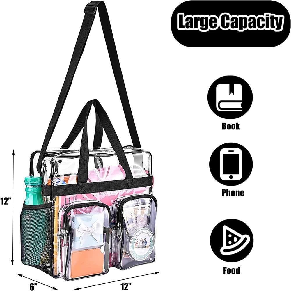 Bolsa transparente de 12 x 6 x 12 pulgadas, con correa reforzada de PVC, para eventos deportivos y conciertos, diseño a prueba de fugas — view 3