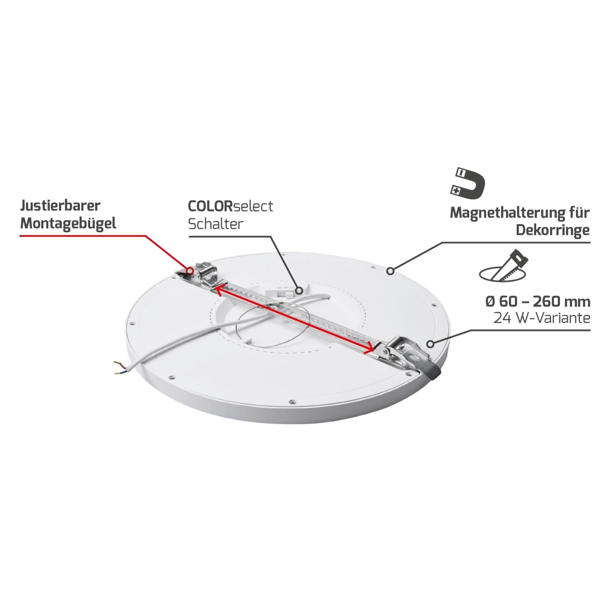 Dotlux LED-Downlight UNISIZEplus 24W COLORselect