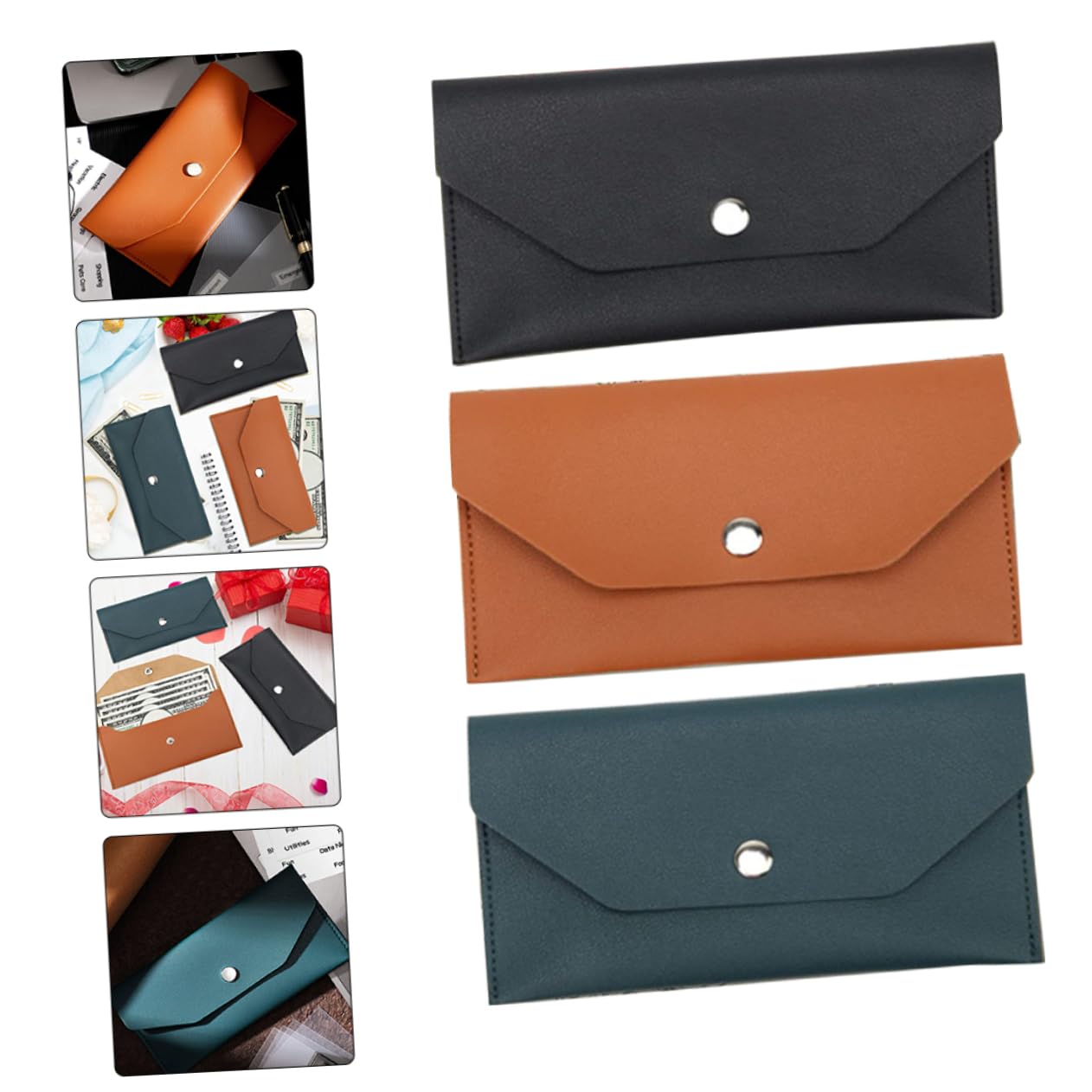 3 Set Porta Carte Portafoglio in Pu Poster Borsa Di Stoccaggio Delle Carte Porta Biglietti Da Visita Da Uomo Gioco Carta Organizzatore Di Carte Di Credito Metallo 3 Pezzi*3