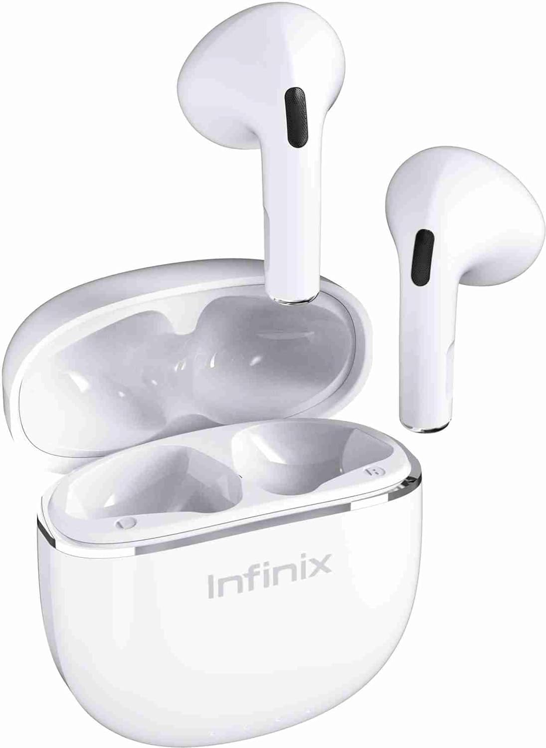 Infinix A620 Earbuds Pro 2 showing the design of the earbuds outside the case.