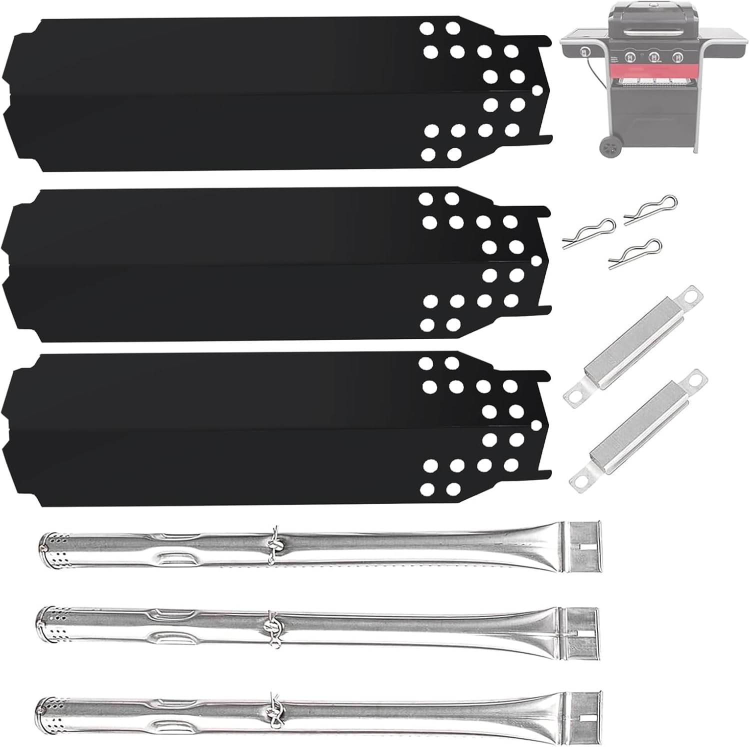 Grill Parts for Charbroil Gas2coal 463370519 463370518 463340516 463370516 466370516 for Charbroil Grill Parts, Heat Plate G553-0002-W1A Burner G421-0500-W1 for Charbroil Grill Replacement Parts