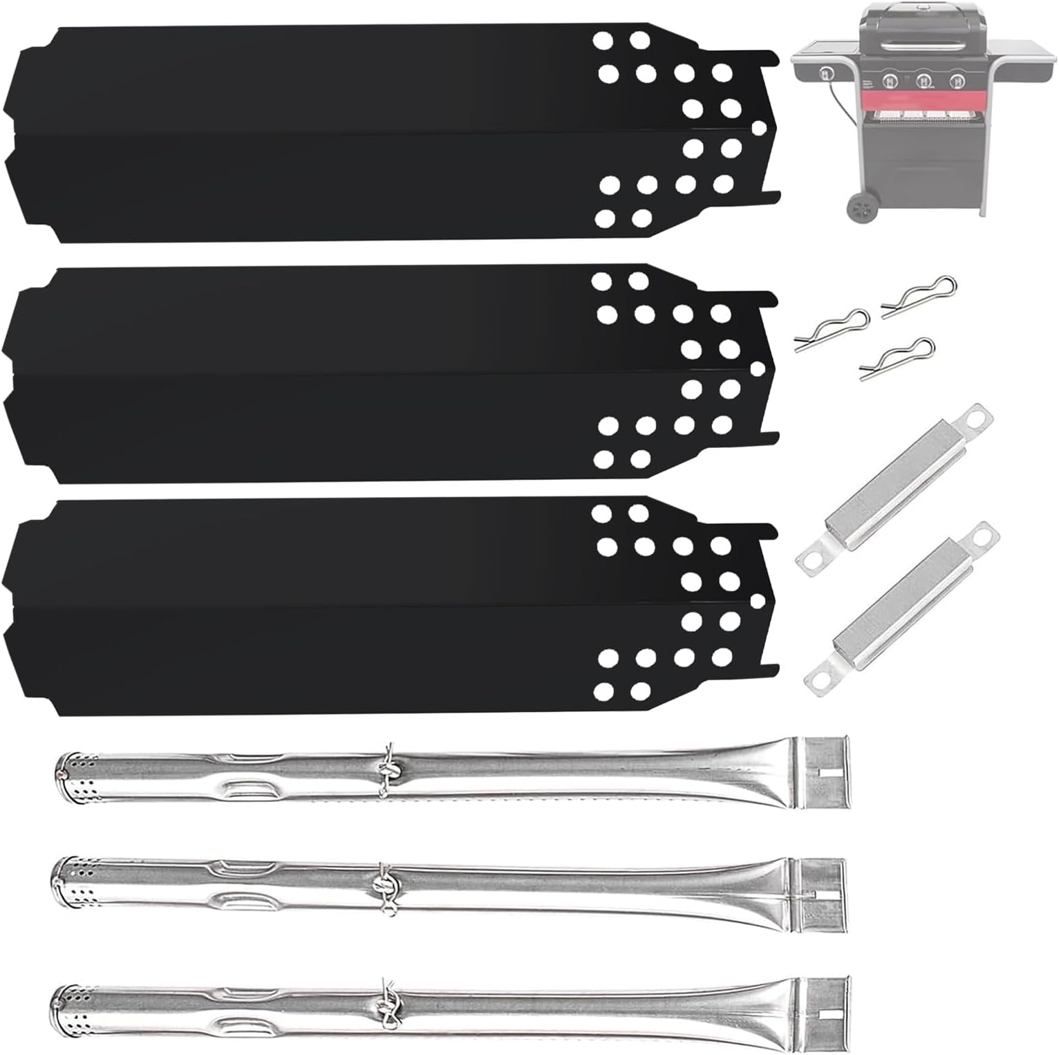 Grill Parts for Charbroil Gas2coal 463370519 463370518 463340516 463370516 466370516 for Charbroil Grill Parts, Heat Plate G553-0002-W1A Burner G421-0500-W1 for Charbroil Grill Replacement Parts