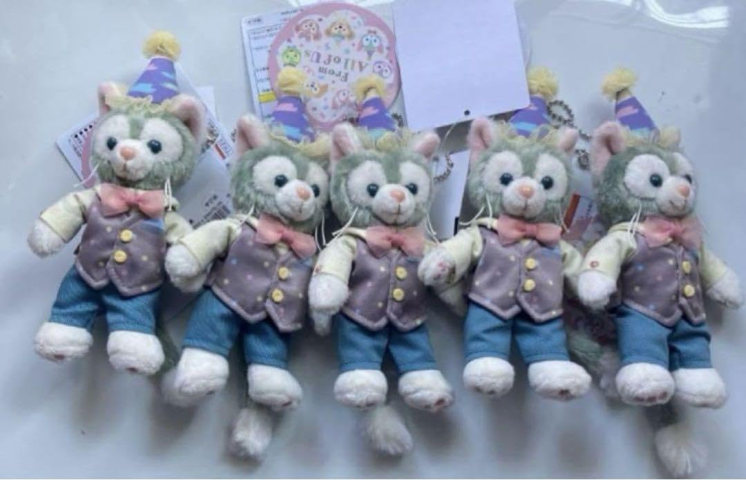 ディズニーダッフィーフレンズジェラトーニぬいぐるみバッジ5セット