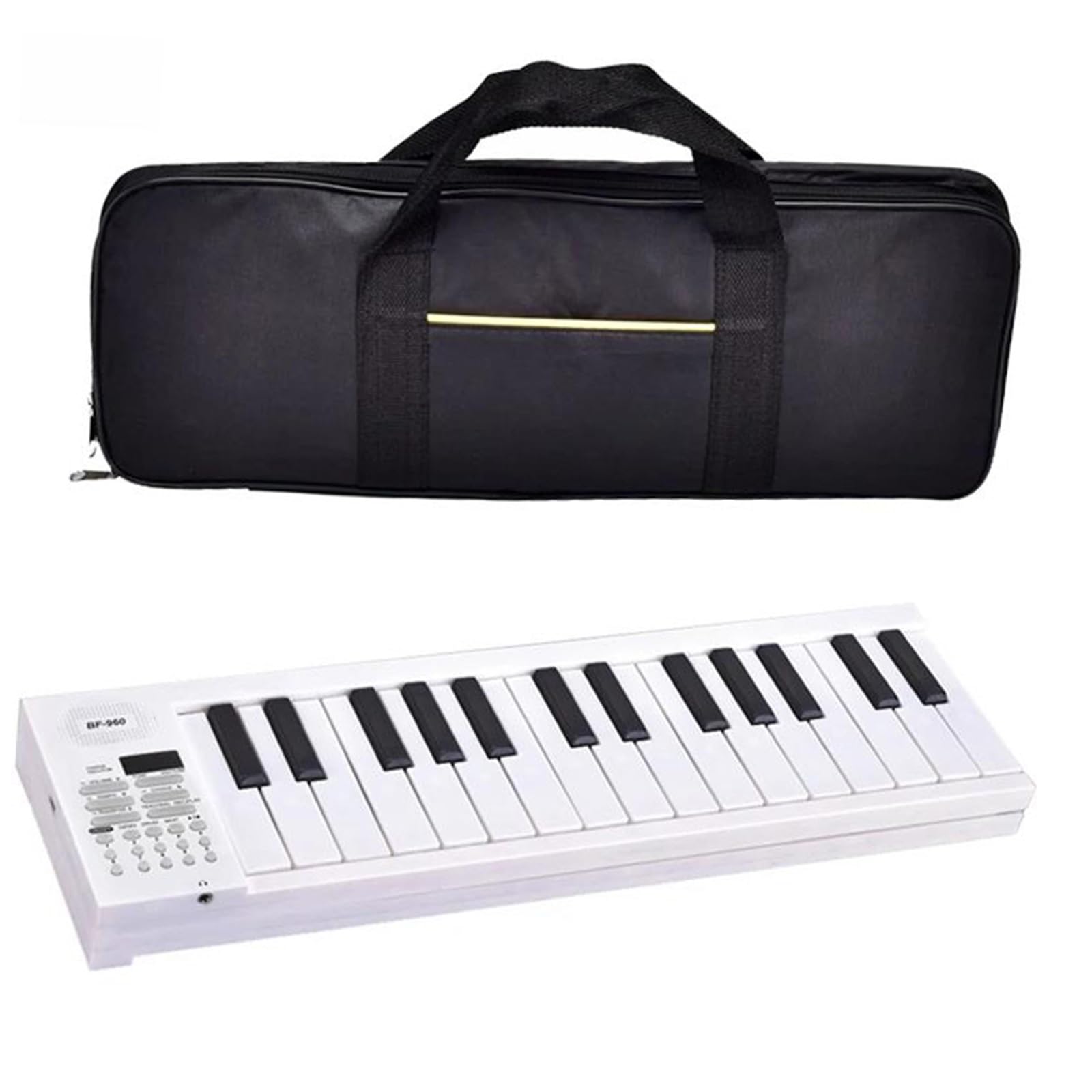 Pianos Digitales Para Órgano Electrónico Profesional De 61 Teclas Piano Electrónico Portátil Y Plegable Para Adultos Y Principiantes(White)