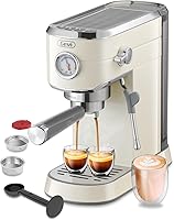Vista 1 de Gevi Cafeteras comerciales para café expreso, máquina profesional de café con espumador de leche, máquinas de café expresso de acero inoxidable