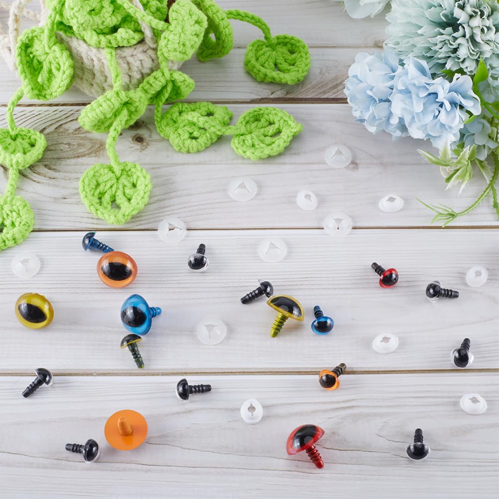 GORGECRAFT 176 Stück Puppenaugen Set – 11 Größen (8-30 Mm), Bunt, Mit Unterlegscheiben