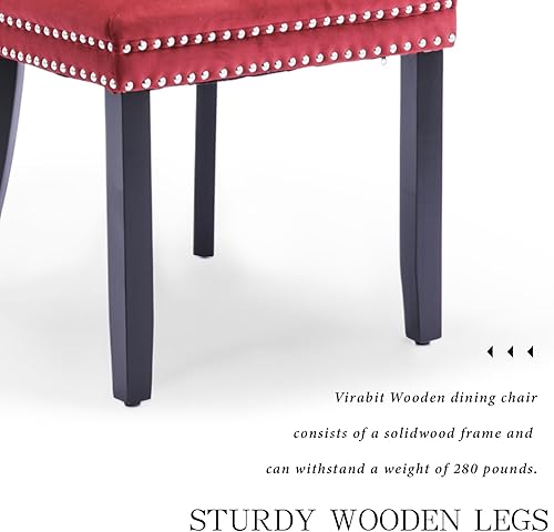 Miniatura 7 de Juego de mesa de comedor y sillas de comedor de 31.5 pulgadas, mesa redonda negra y 2 sillas tapizadas de terciopelo con patas de madera para