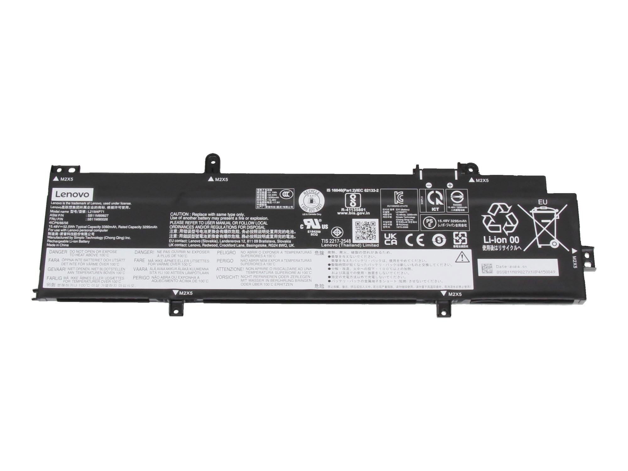 Lenovo SB11M89829 Original Akku 52,5Wh