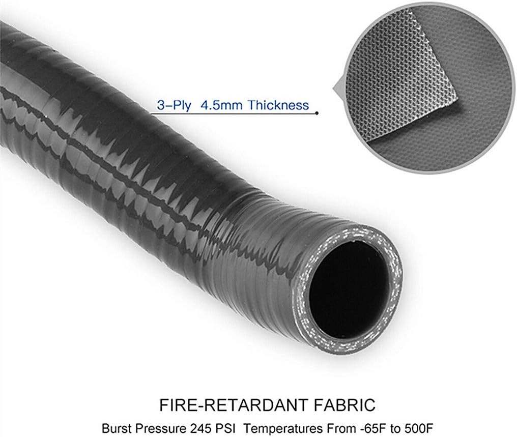 Silicone Radiator Y Hose for 2002-2008 Honda CR250R CR250 2003 2004 2005 2006 2007 (Black)