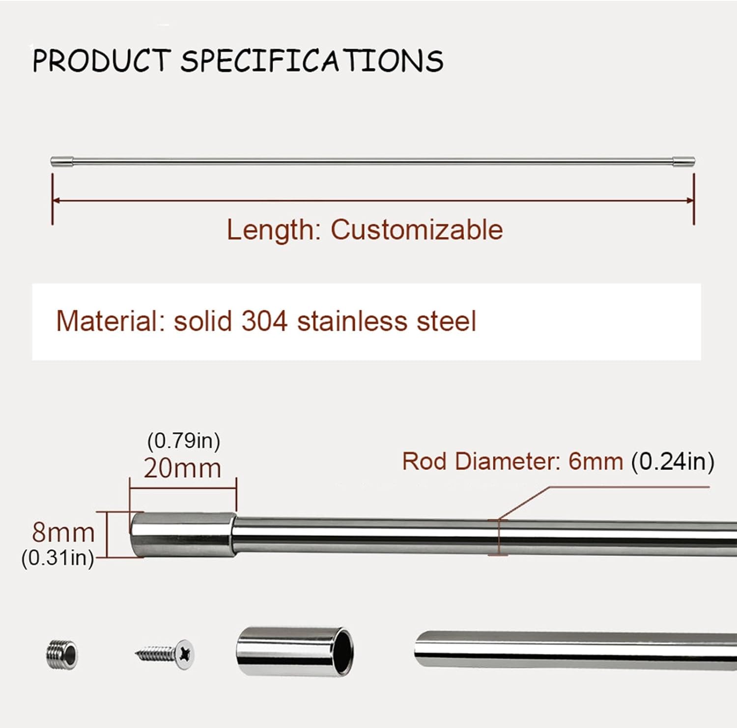 Stainless Steel Shelf Rail Fence Set - 2 Pcs 37in Guardrails for Falling Prevention, Customizable Length, Modern DIY Home Decorative Stopper, 39-14 Inch, 2 Pcs,37in/94cm