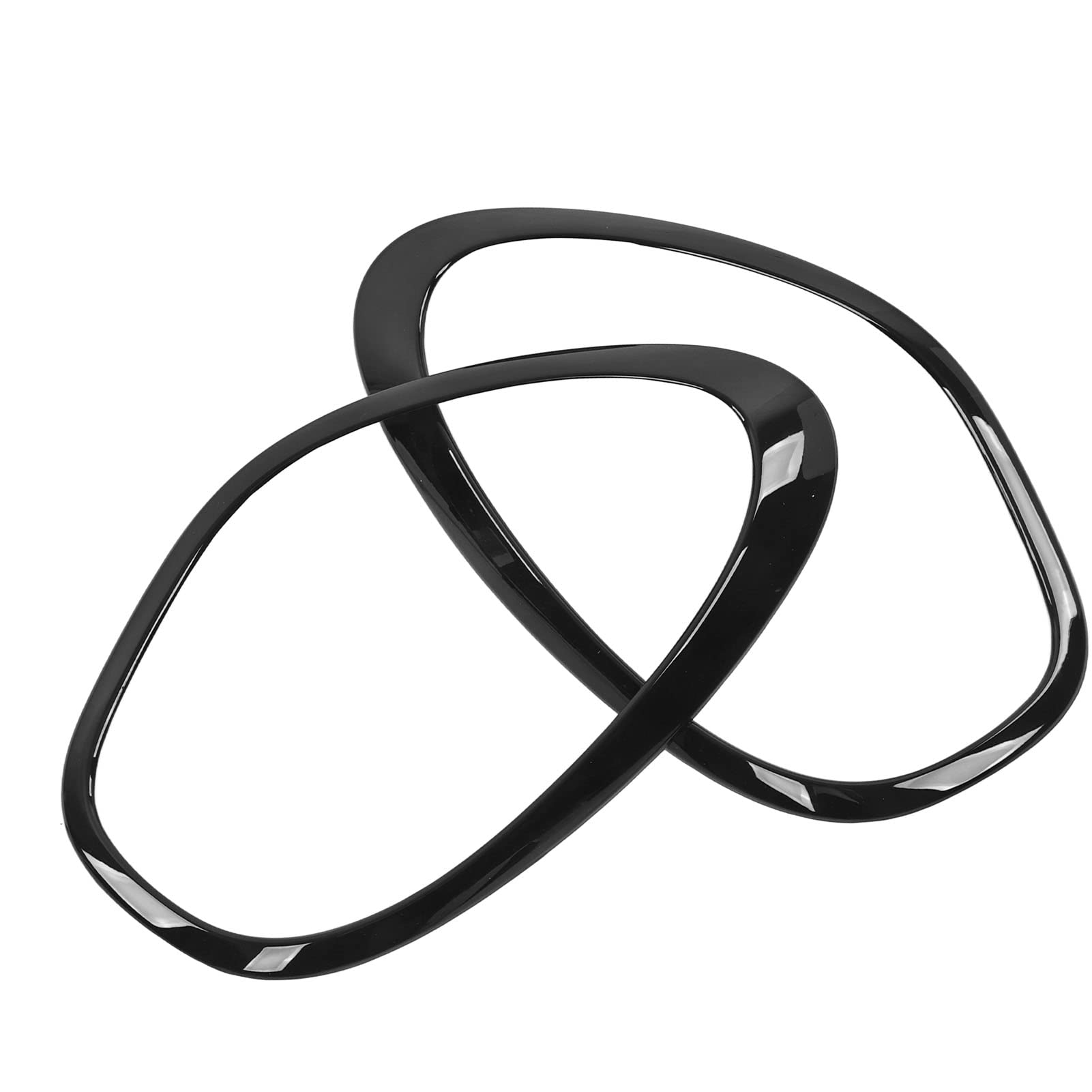 2 piezas de cubierta de faro delantero marco para R60 (negro brillante)