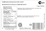 Yupik Mini Compound Chocolate Chips, 1 kg, Gluten-Free, Kosher, Salt-Free, Small Size, Made with Cocoa Powder, Chocolate-Like Flavor, Melts Smoothly, Ideal for Baking, Snacking & Topping