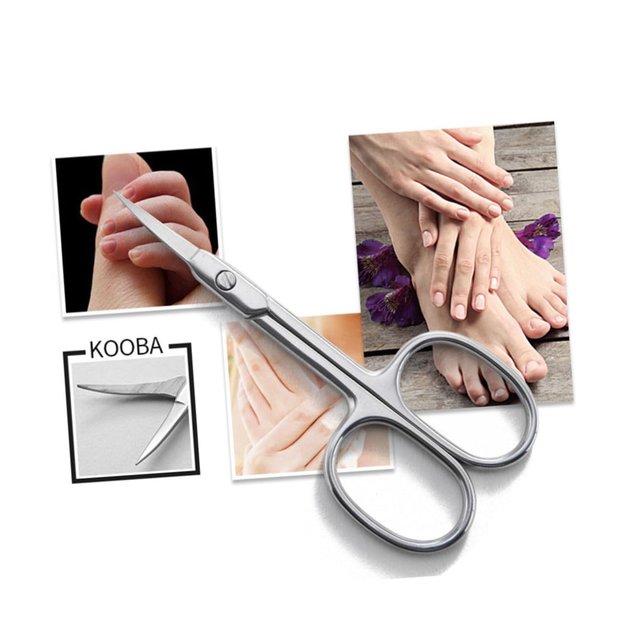 Housoutil 3pezzi Forbici Da Bellezza Acciaio Inossidabile Con Punte Affusolate Kit Multiuso Per Sopracciglia Ciglia e Unghie Strumento Professionale Per Manicure e Grooming Personale