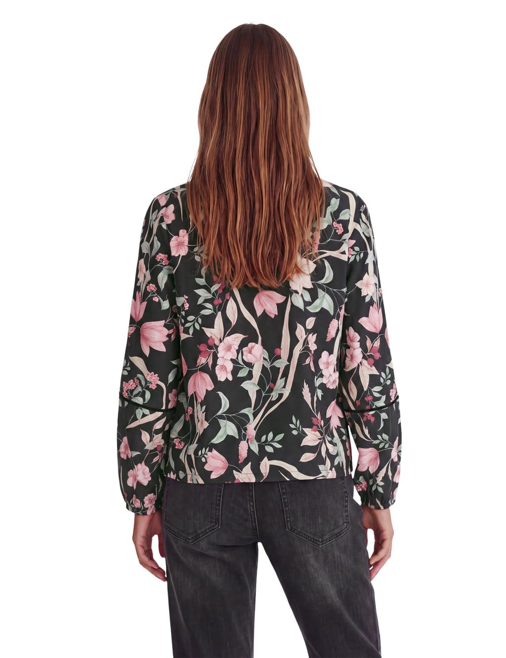 Street One Studio Damen 3413648 Langarm Tunika mit V-Neck und Print (1er Pack)