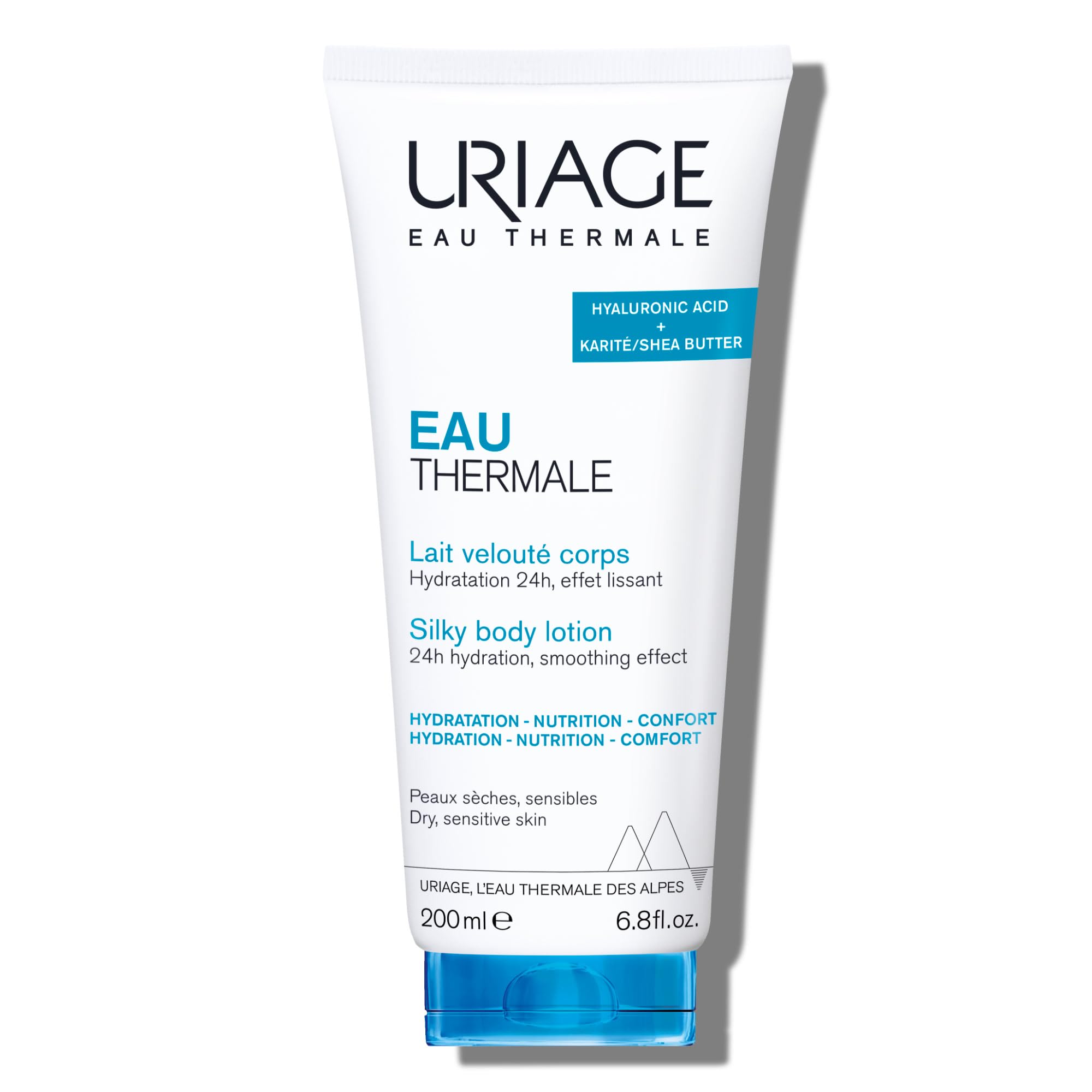 Uriage Eau Thermale Moisturizing Body Lotion With Shea Butter & Hyaluronic Acid, Hydration For 24 Hours, Light Silky Body Moisturizer, Lovely Floral Scent