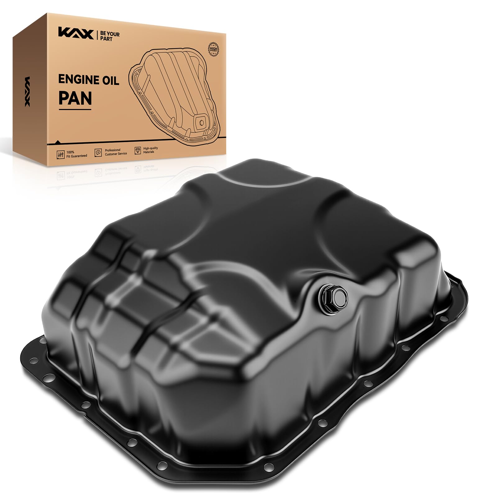 KAX 264-854 Engine Oil Pan, Replacement for Jeep Compass, Cherokee, Renegade, Dodge Dart, Chrysler 200, F-iat 500X, Ram ProMaster City, L4 2.4L, Gasket not included