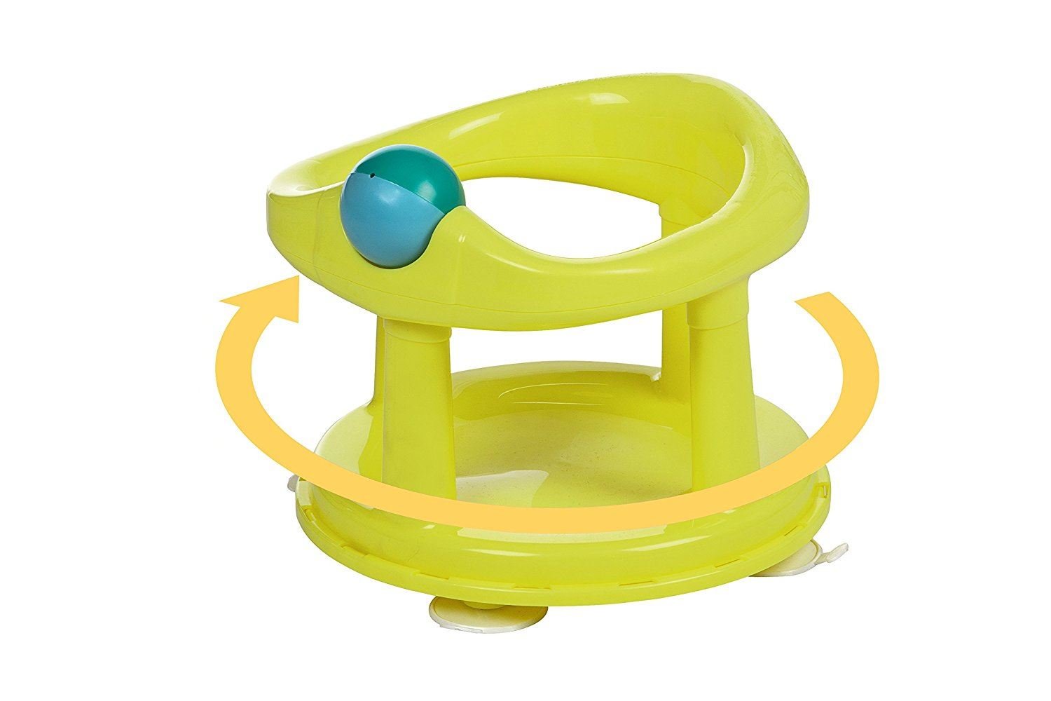 Seggiolino Da Bagno Girevole Per Bambini 6-18 Mesi - Sedile Sicuro Con Ventose Antiscivolo, Multiuso Per Vasca E Alimentazione, 32x32x28 Cm