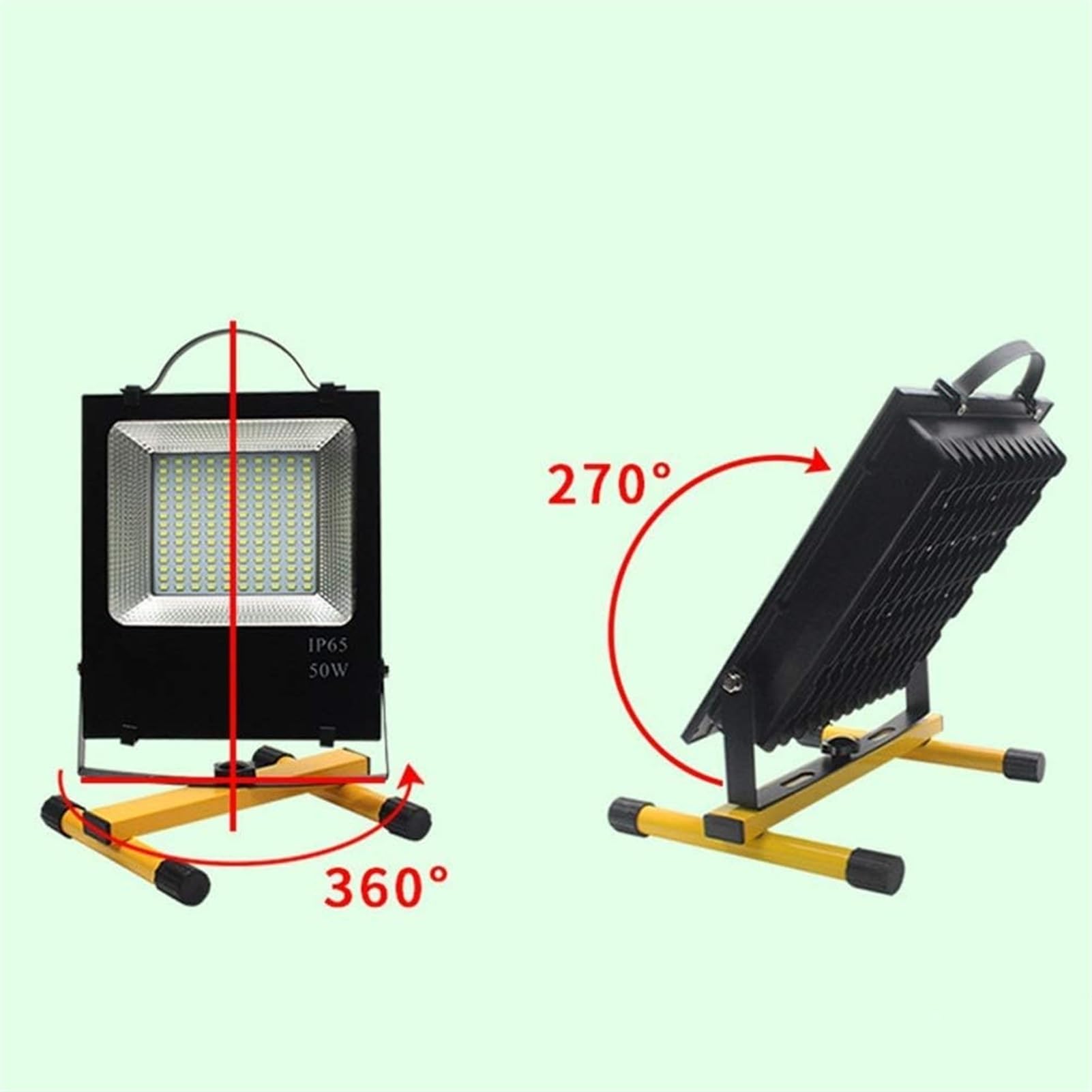 Faro LED di Emergenza Portatile, Luce di Ricerca Mobile Portatile con Ricarica, Luce Esterna, faretto, White Light-150w
