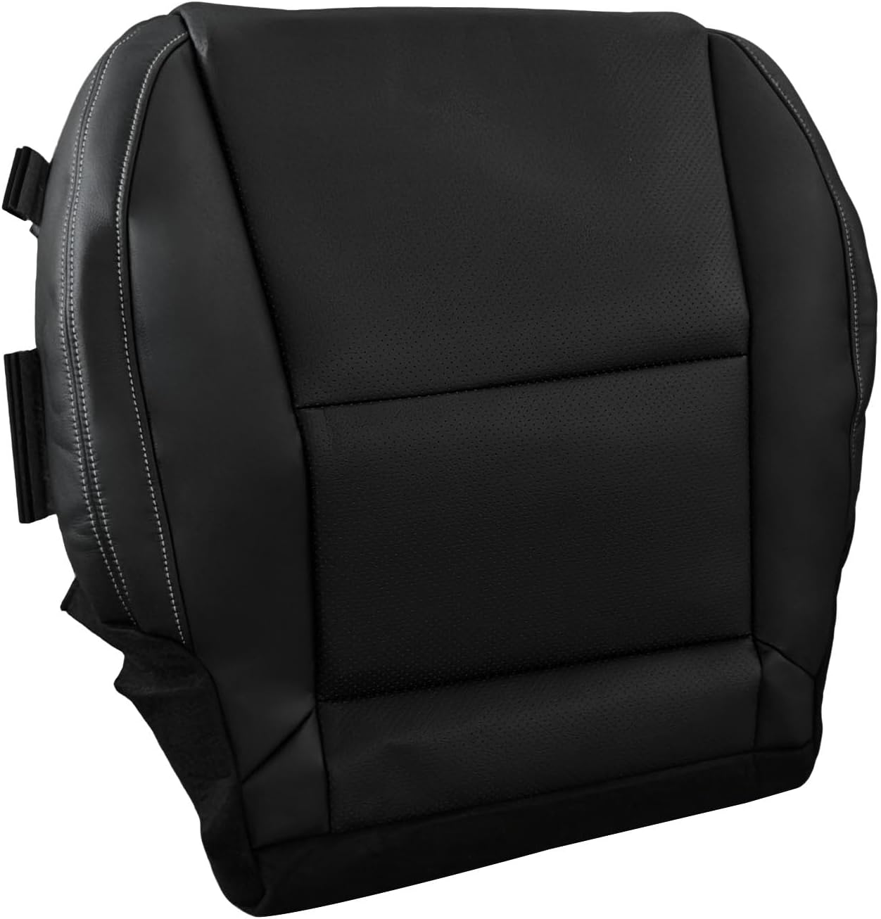 Driver Side Bottom Perforated Seat Cover Replacement Black Fits for Chevy Camaro 2010-2015 Microfiber Leather
