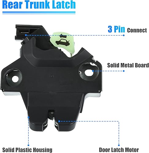 Miniatura 4 de X AUTOHAUX Actuador de bloqueo del pestillo del maletero 64610-02171 para Toyota Corolla 2015-2019 Motor de actuador de bloqueo de pestillo de