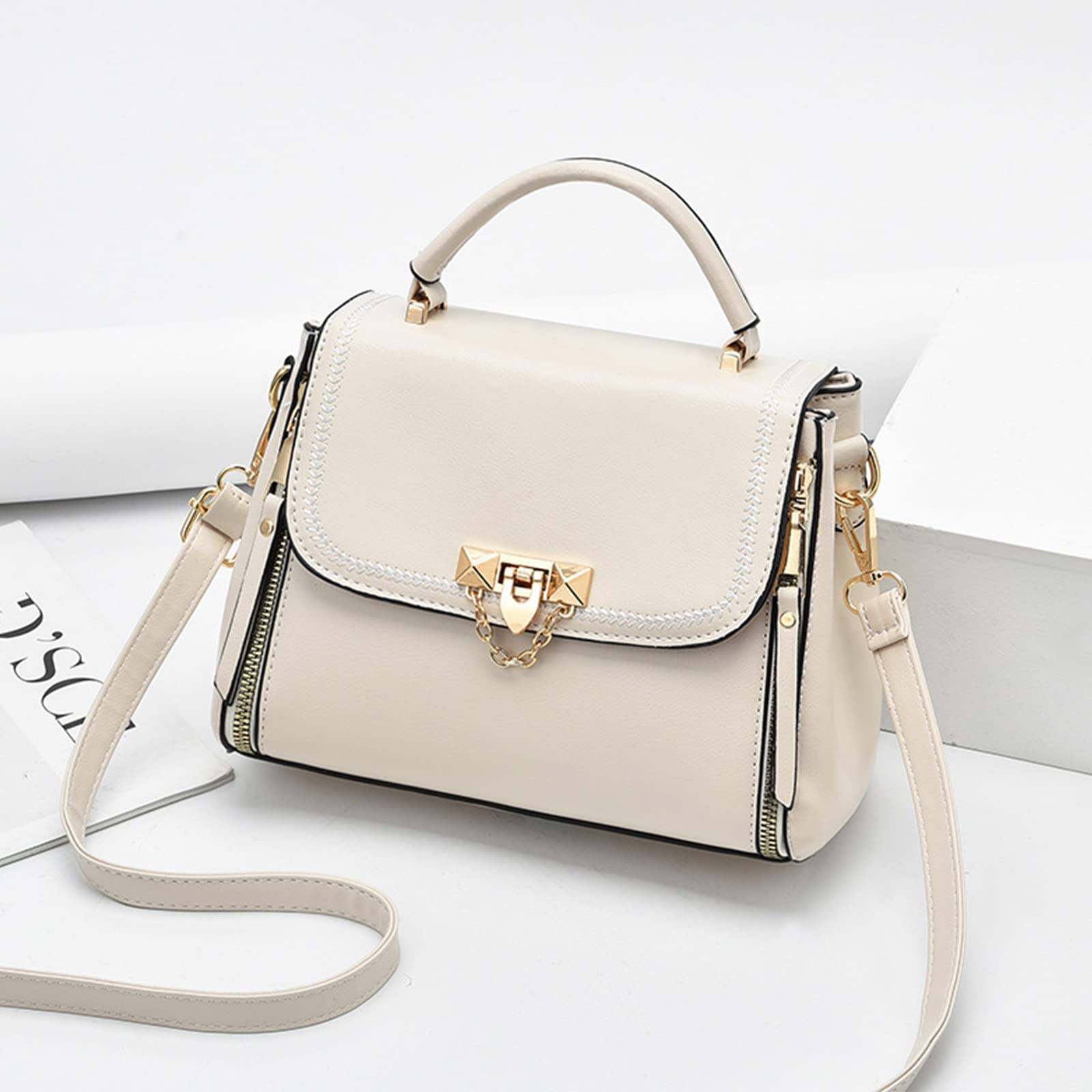 NICOLE & DORIS Damen Handtaschen Klein Tasche Elegante Frauen Umhängetasche Designer Schultertaschen PU Leder Messenger Bag Tragetasche Damen mit Abnehmbar Schultergurt