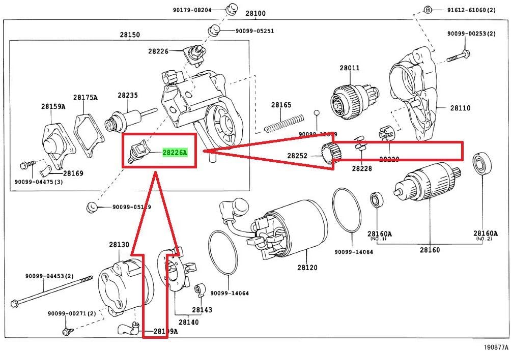 Genuine Toyota Parts - Starter Kit (28226-72010)
