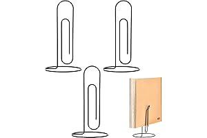 4 Pack Large Paper Clip Memo Holder for Desk,Letter Holder,Paper Stand for...