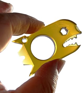 EDC Pry Bar with Bottle Opener Wrench Titanium Prybar Multi Tool, Keychain Multitool Tool, Pocket Crowbar for Outdoor Camping Hiking Fishing PEI