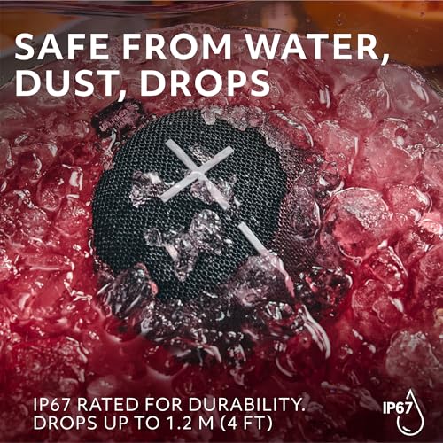 Image of Ultimate Ears MINIROLL Ultra-Portable Waterproof Bluetooth Speaker, Balanced Bass, IP67 Dustproof, 131 ft (40 m) Range - Sand