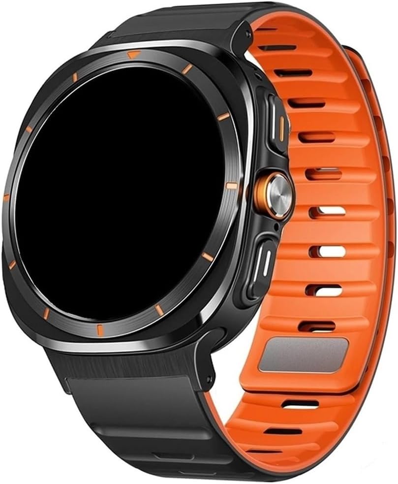 No Gaps Watch Strap Fit for Samsung Galaxy Watch Ultra 47mm Loop Band Soft Silicone Mens Bracelet